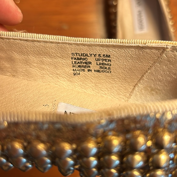Gold Studded Steve Madden Spiked Flats - Picture 4 of 4